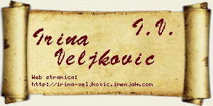 Irina Veljković vizit kartica